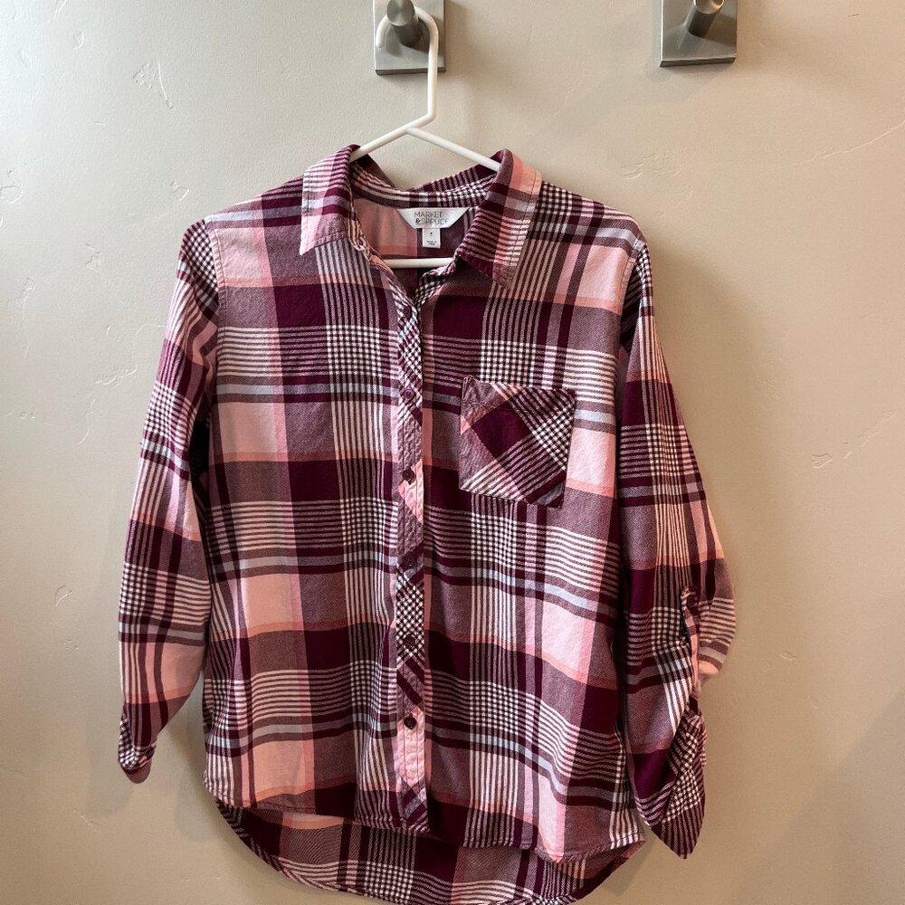 Market Spruce Plaid Top